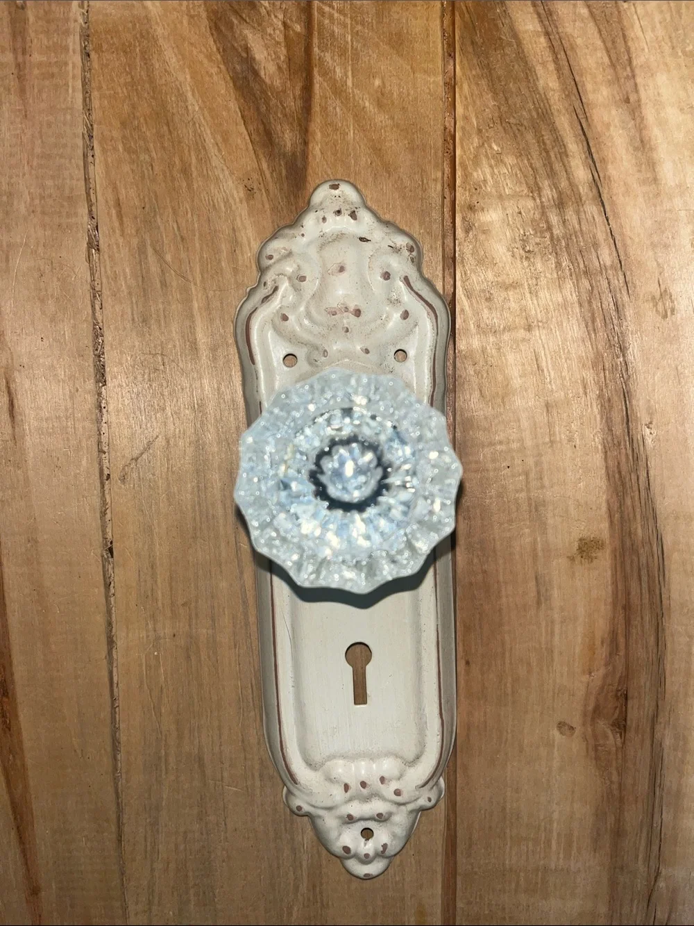 Decorative Cream Glass Door Knob Wall Accent